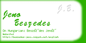 jeno beszedes business card